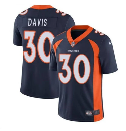 Men's Denver Broncos #30 Terrell Davis Navy Vapor Untouchable Limited Stitched Jersey Men's Denver Broncos #30 Terrell Davis Navy Vapor Untouchable Limited Stitched Jersey